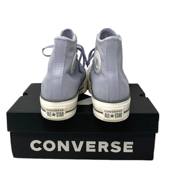 Converse Ctas Lift Hi Suede Platform Shoe Women Iron Gray Skate Sneakers A03251C - Picture 3 of 10